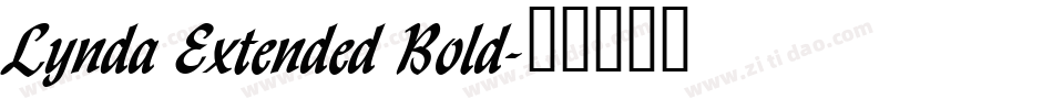 Lynda Extended Bold字体转换